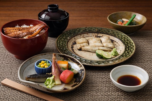 【写真】うなぎ懐石 14,000円コース料理の一例